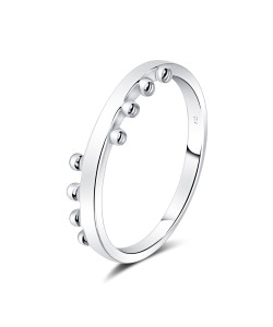 Cute Minimalist Designed Silver Ring NSR-4136